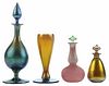 Three Art Nouveau Glass Perfumes and