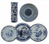 Five Chinese Porcelain Blue-and-White