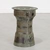 Cambodian rain drum style bronze side table