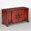 Antique Korean lacquered wood cabinet