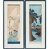 Utagawa Hiroshige, (2) woodblock prints