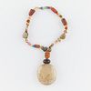 Chinese Chalcedony Belt Hook Necklace