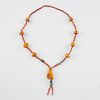 Indian Necklace w/ Coral, Turquoise, & Amber