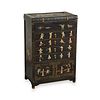 Chinese Jade Soapstone Inlaid Lacquer Chest