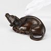 Chinese Ming Bronze Buffalo Water Dropper