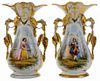 Pair Franco-Bohemian Porcelain Vases