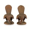 Pair of Folk Art Carved Eagle Chairs