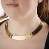 Aurafin 14k Yellow Gold Flat Omega Necklace