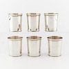 Set 6 Mexican Sterling Silver Mint Julep Cups