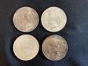 Group of Four US Peace Silver Dollars 1922, 1923, 1924