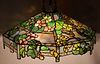 Signed Tiffany Studios Nasturtium Trellis Stained Glass Chandelier, early 20th Century