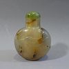 CHINESE ANTIQUE CARVED AGATE SNUFF BOTTLE - 19TH CENTURY