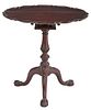 Chippendale Carved Mahogany Tilt Top Tea Table