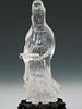 Chinese Antique Rock Crystal Figure of Guanyin.