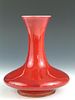 Chinese Red Glazed Porcelain Vase, 18th / 19th Century.