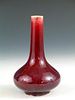 Chinese Red Glazed Porcelain Vase, Kangxi Mark, 19th