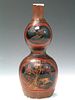 Chinese Lacquered Double Gourd Porcelain Vase