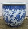 Chinese Blue and White Porcelain Jardiniere, 19th