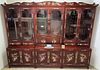 CHINESE MOP INLAID 3 SECTION WALL UNIT Q/FALL FRONT DESK CENTER 87"H X 9'W X 20"D