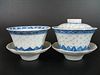 Pair of Antique Chinese Blue and White Porcelain Cups,