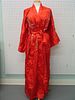 Chinese Red Embroidery Silk Robe