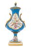 A Sevres Style Porcelain Urn Height 16 3/4 inches.