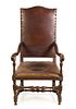 A William and Mary Laburnum Armchair Height 48 inches.