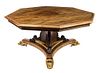 * A Regency Gilt Bronze Mounted Rosewood Center Table Height 29 x width 62 x depth 62 inches.