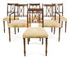 A Set of Six Regency Style Mahogany Dining Chairs Height 36 inches.