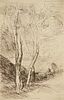 Jean Baptiste Corot etching