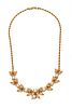 14kt Gold, Pearl & Sapphire 'Ivy' Necklace, L 14" 27g
