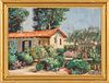 Colin Campbell Cooper (American, 1856-1937) Oil On Canvas, Cottage San Juan Capistrano, H 14" W 19"