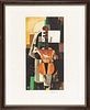 Kazimir Severinovich Malevich (Russian, 1878-1935) Lithograph On Wove Paper, Cow And Viola, H 25" W 13"