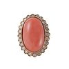 18k Gold Coral Diamond Cocktail Ring