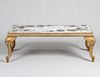 ITALIAN GILT COMPOSITION AND MARBLE COFFEE TABLE