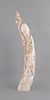 Chinese carved ivory elephant tusk, 37 1/2" h.This