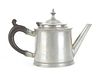 Philadelphia pewter teapot, ca. 1775, bearing theo
