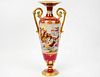 VIENNA ‘JEWELED’ RUBY RED PORCELAIN VASE