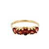 Designer Yellow Gold and Red Garnet Heart Ring