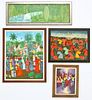 4 Paintings by Various Haitian Artists (20th c.)