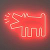 Keith Haring Red "Dog" Neon Sign