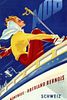 Montreux Oberland Bernois Travel Poster on Canvas, 