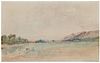 William Keith (1838-1911), "Near San Francisco Bay," 1888, Watercolor on paper, Sheet: 11" H x 17.75" W