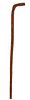 Jose Domingo Batz (1857-1936), A polychromed carved wood folk art walking stick, 1885, Carved wood, 37" L x 1.25" Dia.