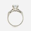 1.8 ctw Diamond Ring w/ marquise in Platinum, size 6.75