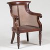 William IV Mahogany and Caned Armchair