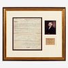 1800 Land Grant Signed by John Adams, John Marshall