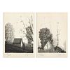 Robert Kipniss Pair of Framed Lithographs (1978)