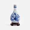 Chinese Export Blue and White Guglet Bottle Vase, 19th c.