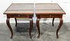A Pair of Louis XV Style Side Tables. Height 26 1/4 x width 24 x depth 28 inches.